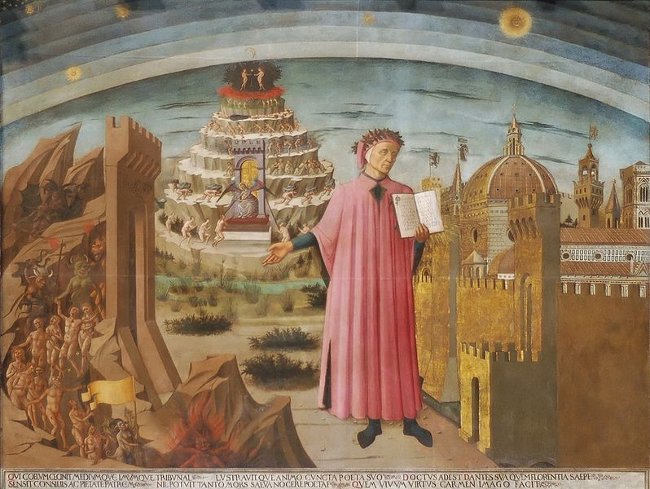 Dante e Il Suo Poema, affresco di Domenico di Michelino