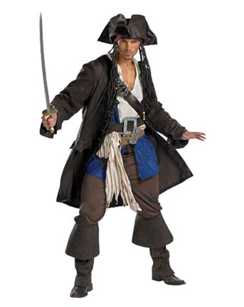 Un abito in maschera di Halloween per uomo adulto da Capitan Jack Sparrow