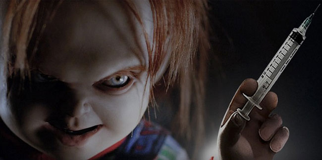 Un fotogramma del film horror Il Culto di Chucky