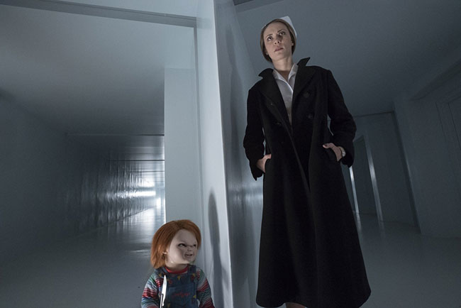 Un fotogramma del film horror Il Culto di Chucky