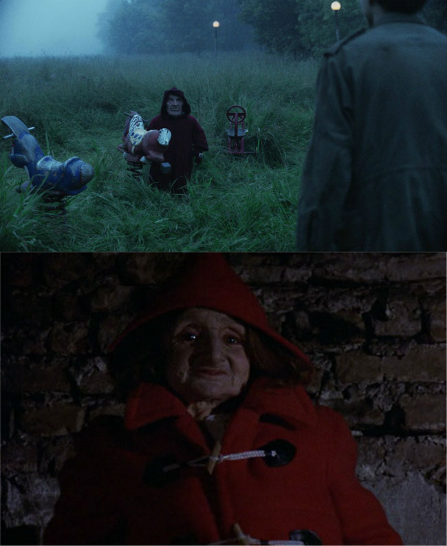 Nani in rosso in film horror