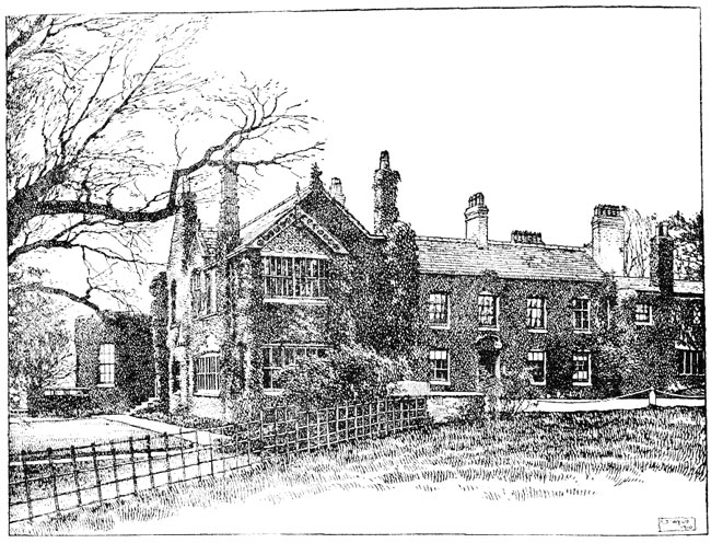 Wardley Hall in un'illustrazione del 1910
