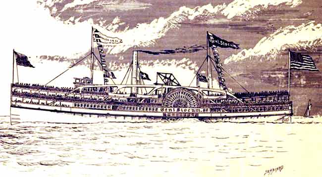 Un'immagine della nave a vapore PS General Slocum