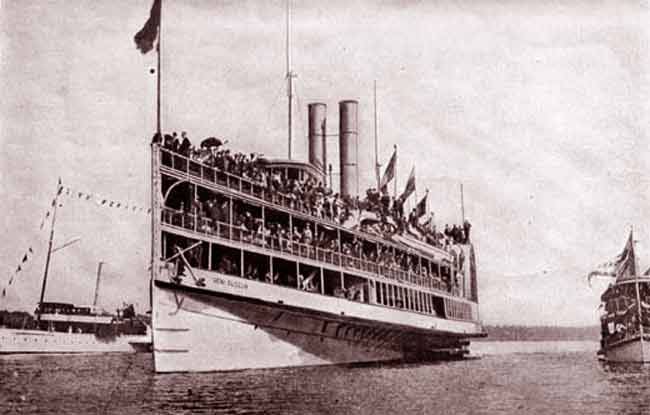 La prua della nave General Slocum