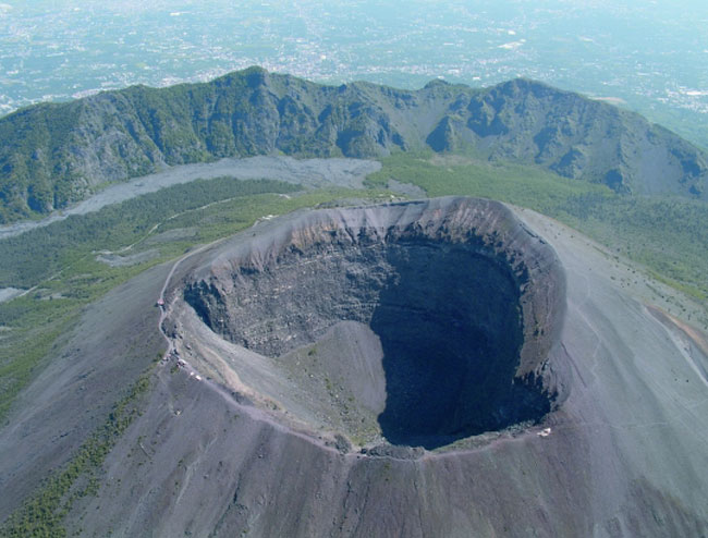 Il vulcano Vesuvio com'è oggi