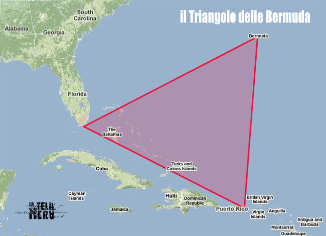 Le aree comprese nel Triangolo delle Bermuda