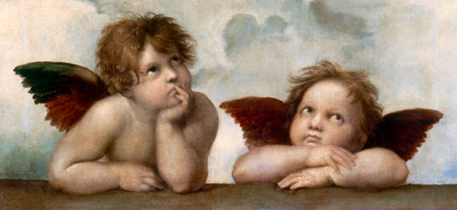 I Cherubini dipindi da Raffaello