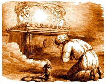 Illustrazione dell'Arca dell'Alleanza con i due cherubini