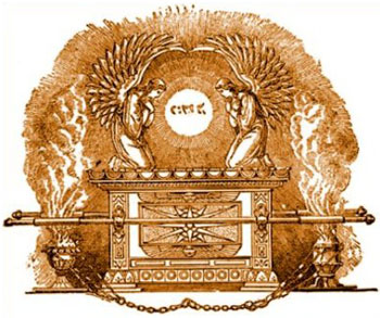 Illustrazione dell'Arca dell'Alleanza con i due cherubini