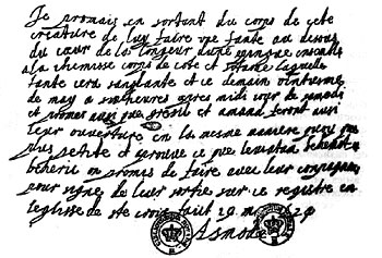 Il documento infernale firmato da Asmodea