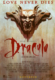 La locandina del Bram Stoker's Dracula di Coppola