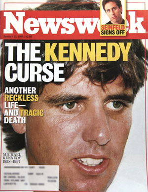 La morte di Michael Kennedy sulla copertina di Newsweek