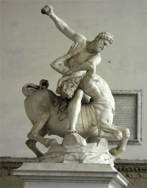 Ercole (Eracle) affronta un centauro
