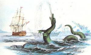Un serpente marino in un'illustrazione