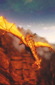 Un drago d'Oro in volo Un drago d'Oro in volo