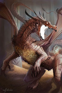 Dalla Terra di Mezzo un drago disegnato da Matt De Mino Dalla Terra di Mezzo un drago disegnato da Matt De Mino