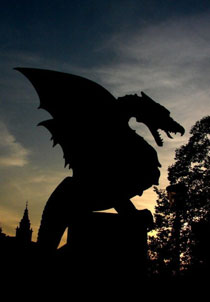 Statua di drago a Ljubljana, in Slovenia Statua di drago a Ljubljana, in Slovenia