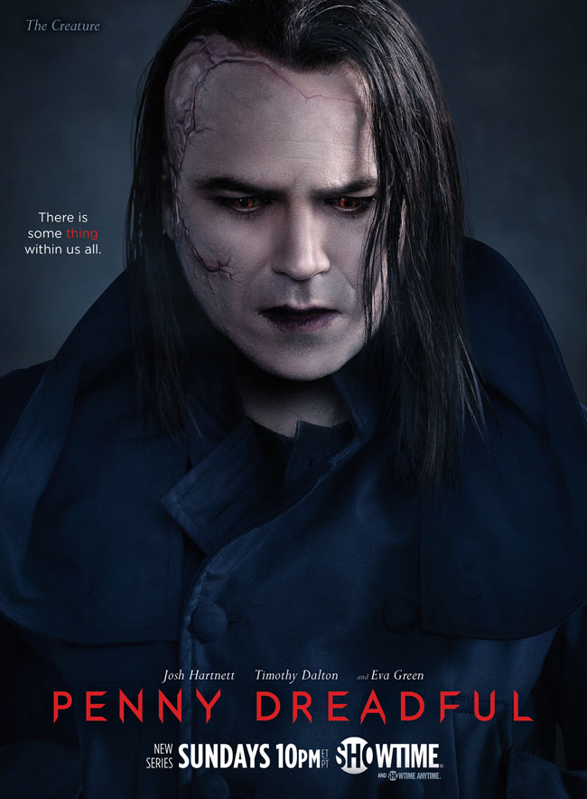 Un poster promozionale della prima Stagione di Penny Dreadful rappresentante Calibano, la Creatura