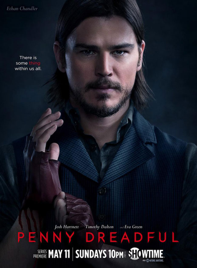 Un poster promozionale della prima Stagione di Penny Dreadful rappresentante Ethan Chandler