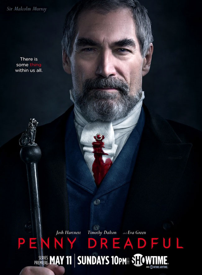 Un poster promozionale della prima Stagione di Penny Dreadful rappresentante Sir Malcolm Murray