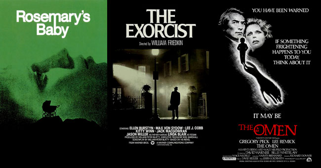 I poster di Rosemary's Baby, L'Esorcista e Il Presagio