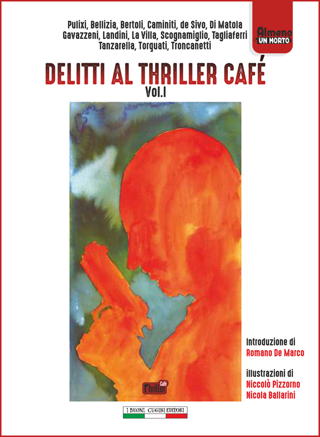 La copertina della raccolta Delitti al Thriller Café