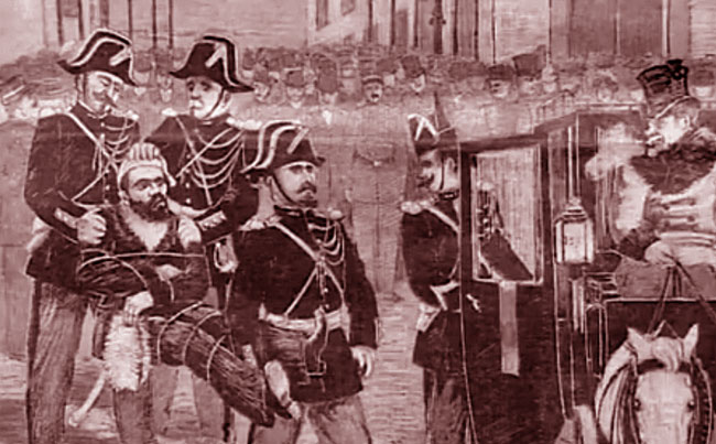 Joseph Vacher mentre viene portato alla ghigliottina