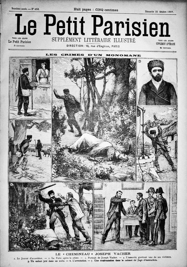 I crimini di Joseph Vacher sulla copertina della rivista Le Petit Parisien