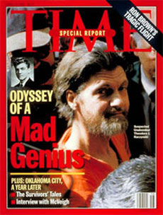 Theodore Kaczynski, l'Unabomber, sulla copertina del Time