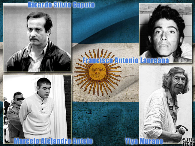 Le foto di alcuni famosi serial killer argentini: Caputo, Laureana, Murano, Antelo