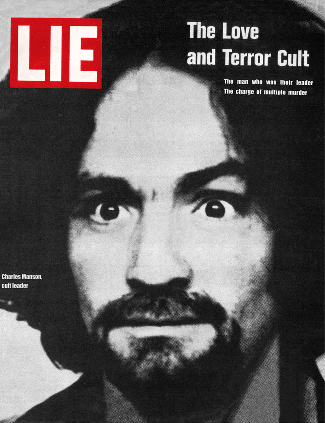 Una foto del guru serial killer Charles Manson