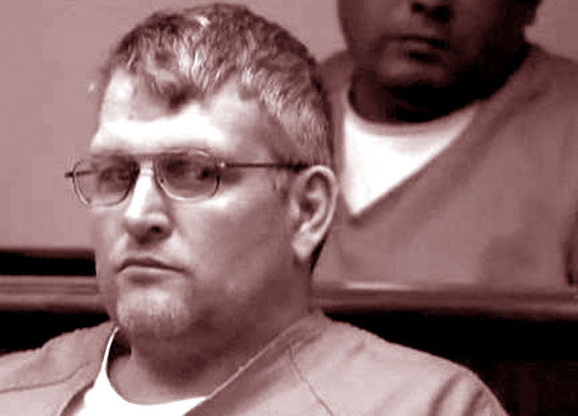 Una foto dell'assassino seriale canadese Keith Hunter Jesperson a processo Una foto dell'assassino seriale canadese Keith Hunter Jesperson a processo