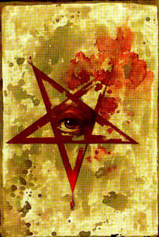 Un pentagramma rovesciato, altro simbolo magico...
