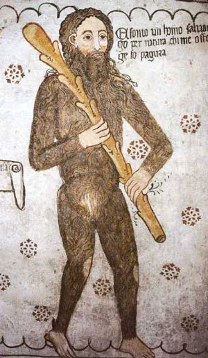 Un disegno dell'Uomo Selvatico