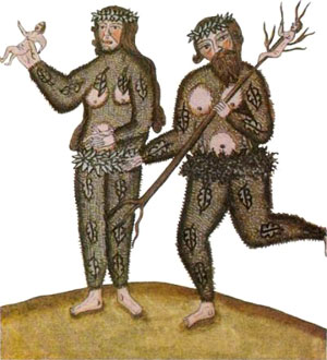 Un disegno dell'Uomo Selvatico