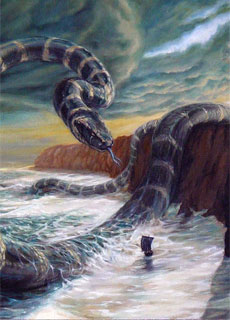 Jormungand, l'enorme serpente di Midgard