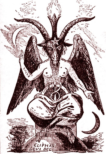 Un'illustrazione di Baphomet (Bafometto)