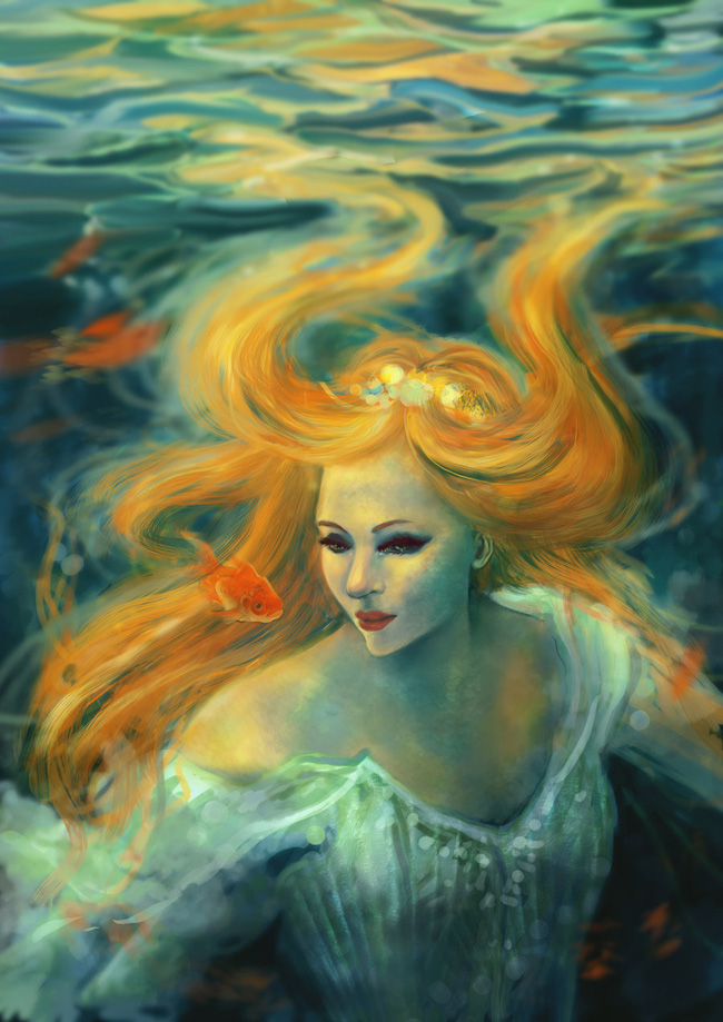 Il disegno su Deviantart di un'ondina